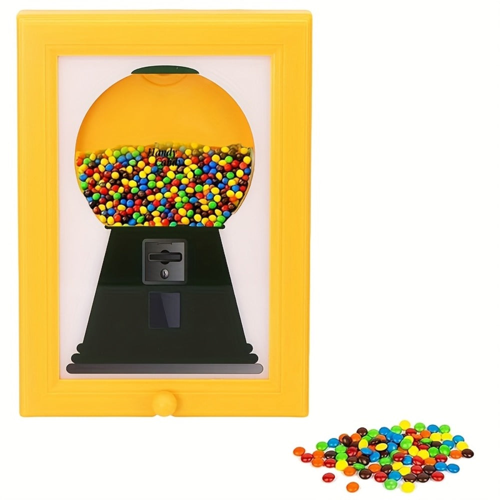 Wall Mounted Photo Frame Candy Dispenser with Shelf ¨C Space Saving Treat & Nut Storage Holder for Home Office Decor