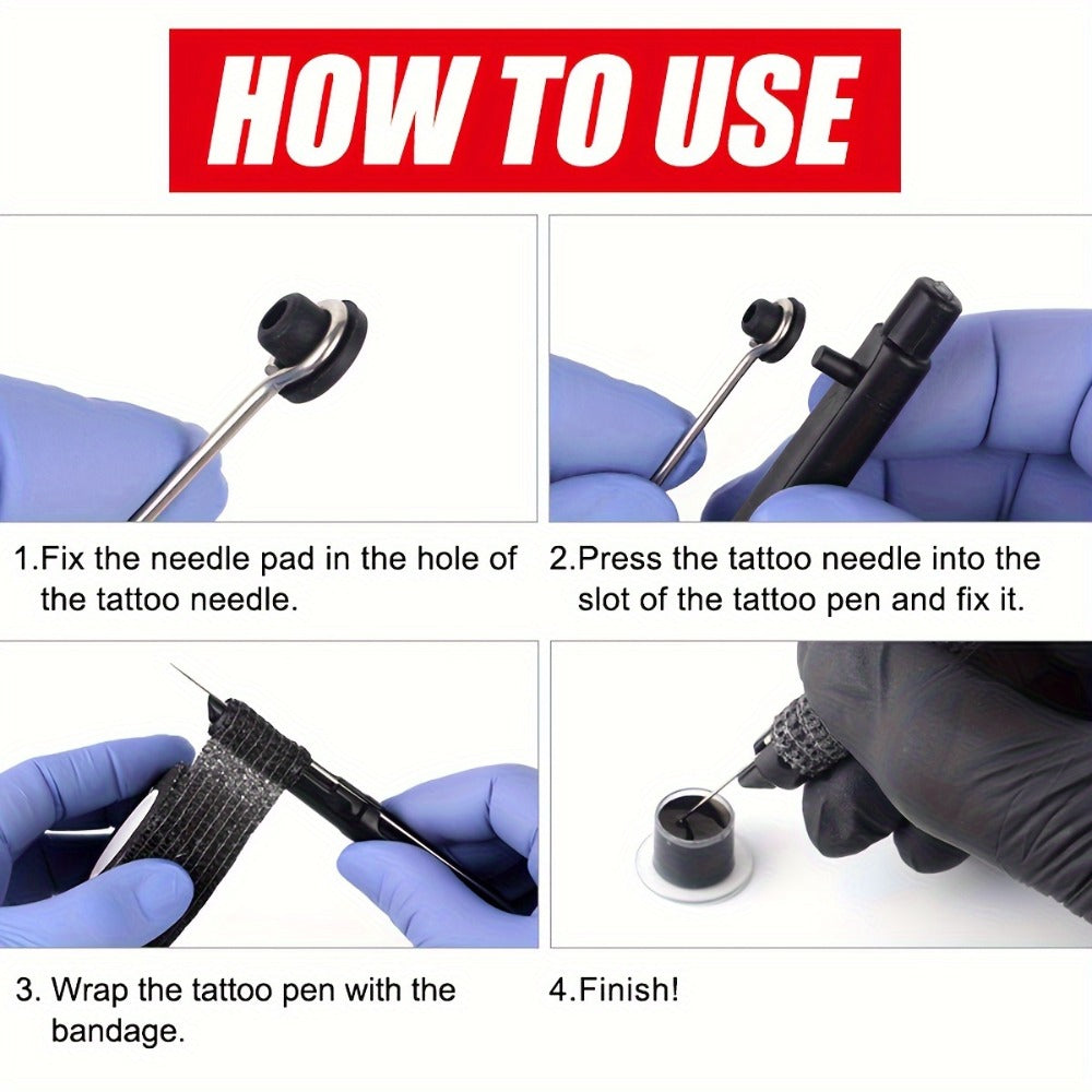 Hand Poke Tattoo Kit Complete 3D Body Art Stick and Poke Pen Set with Ink Needles and Guide for Beginners to Experts Professional DIY Tattoo Supplies Safe Home Use