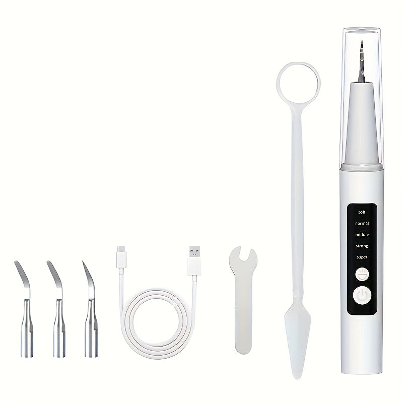 Electric Water Flosser with 5 Cleaning Modes - Portable Oral Irrigator with LED Light, 2 Replacement Heads & Travel Case - Water Pick Teeth Cleaner for Home & Travel Use