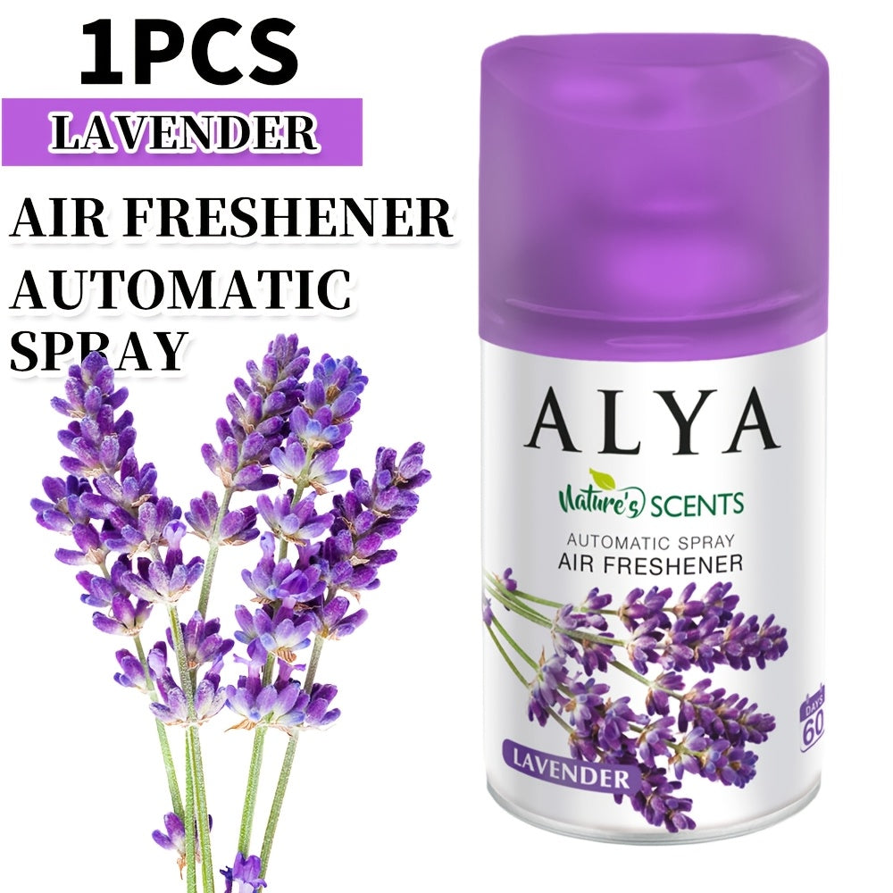 Automatic Spray Air Freshener Refill 8.45oz 1pc or 4pcs - 6 Scents Lavender Vanilla Cool Linen Ocean Mixed Berries Magnolia, Odor Fighting Room Spray for Car Office Home Bathroom Kitchen Fabric Closet