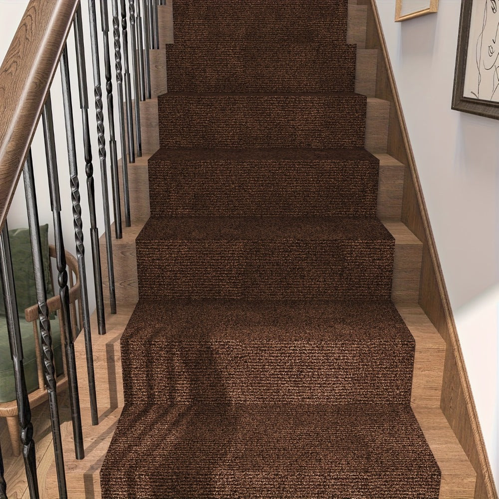 Non-Slip Runner Rug Self-Adhesive Carpet Strip Mat | Machine Washable Hallway Kitchen Stair Mat with Rubber Backing | Cat Scratch Protector Floor Covering