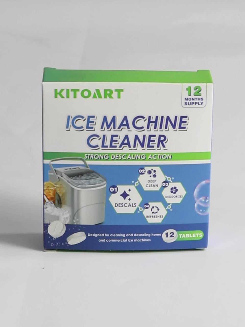 Ice Maker Cleaning Tablets Descaler 12/24/36 Pack, Food Grade Citric Acid Ice Machine Cleaner for Countertop Portable Commercial Ice Makers, Deep Clean Deodorize Remove Limescale