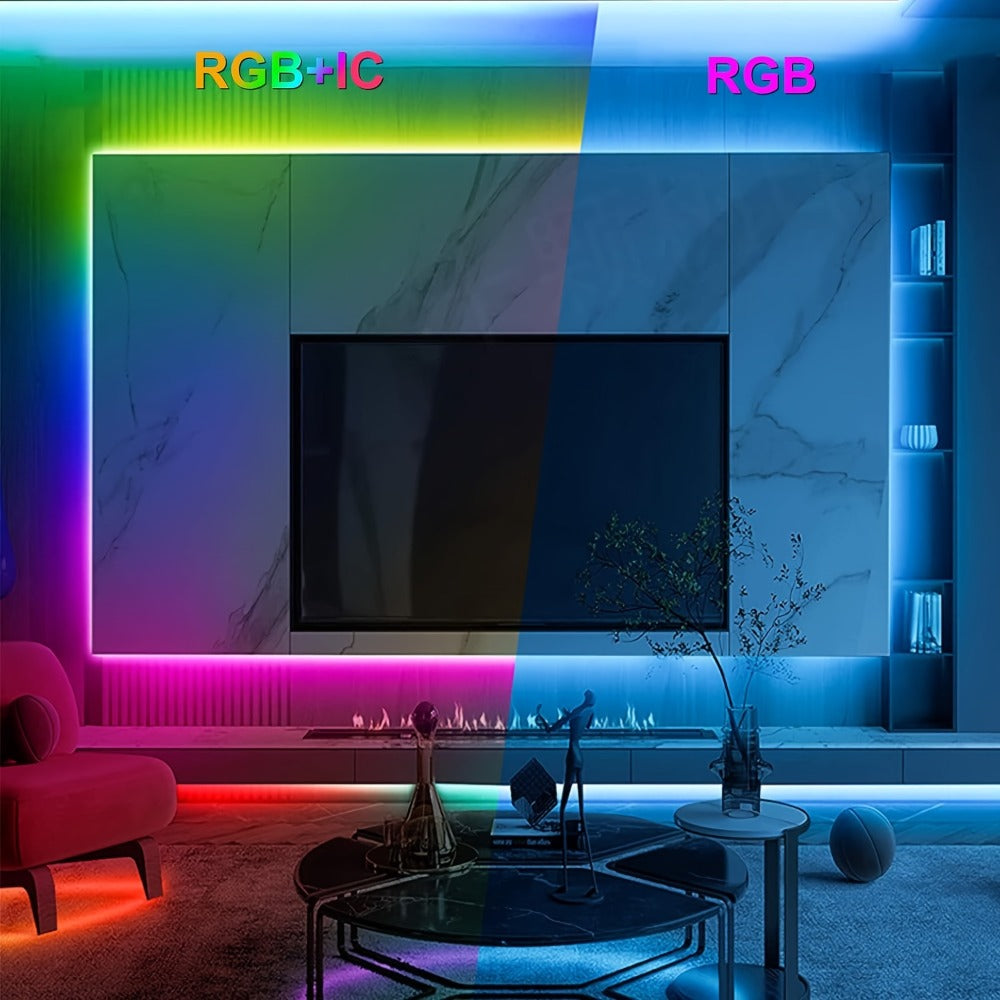 RGBIC Color Chasing LED Neon Rope Light with App & Remote Control, Music Sync, DIY Design, Multi-Color Including White, USB Powered, for Bedroom, Gaming Room, Christmas, Indoor & Outdoor Decoration