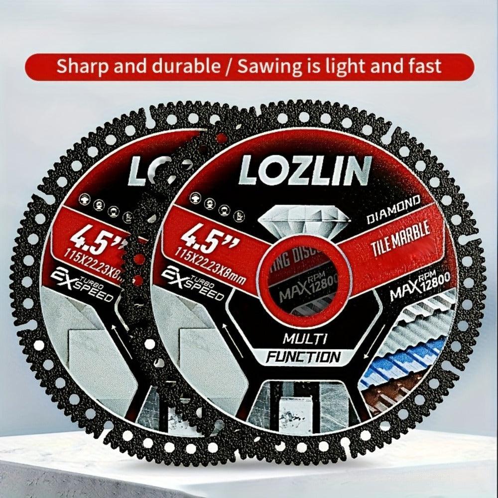 Diamond Tile Saw Blade 4.5 Inch Ultra Thin 3 Pack Precision Cutting for Tile Porcelain Marble Granite Ceramic Trim Chamfer Angle Grinder Compatible Dry Wet Cutting Disc