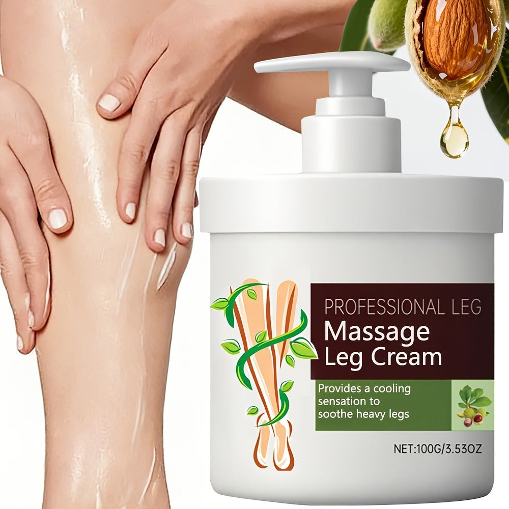 Leg Massage Cream with Snakehead & Bee Venom ¨C Multi-Functional Relief, Long-Lasting Moisture, Lightweight Non-Greasy Formula | Gentle for Sensitive Skin | Muscle & Posture Support | 100G