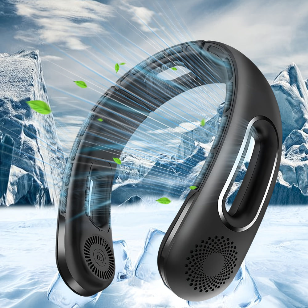 Neck Fan Portable Bladeless 360¡ã Cooling, 16-Hour Battery Life, 4 Speed Settings, USB Rechargeable Hands-Free Wearable Personal Fan for Women and Men, Travel, Office, Outdoor, Camping and Stocking Stuffer