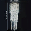 Crystal Beaded Chandelier Lampshade Acrylic Sparkling Droplets Elegant Ceiling Light Fixture Cover for Wedding Party Home Decor Multiple Sizes Branch Style Beadwork Pendant Shade