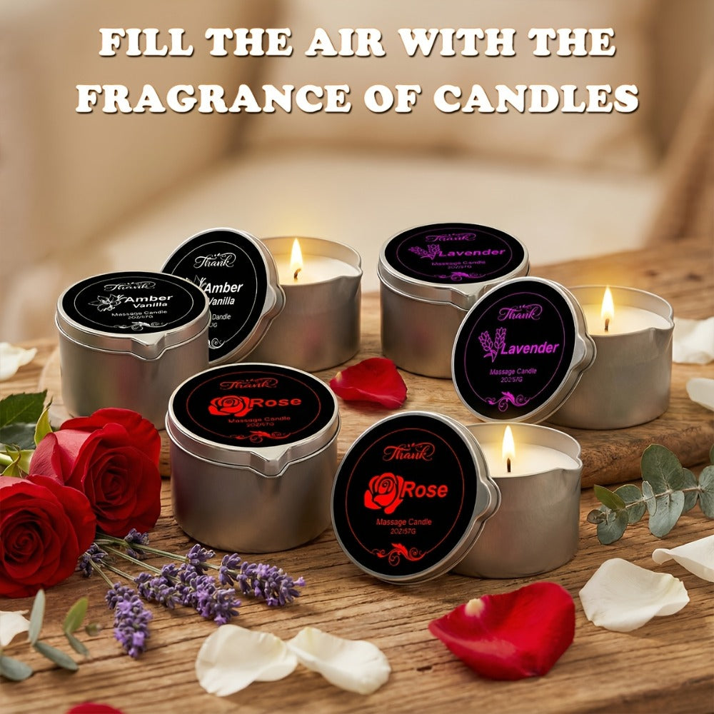 Massage Oil Candle 2-in-1 Soy Wax Scented Candle with Essential Oil Warm Moisturizing Body Lotion 20+ Scents Spa Pedicure Nail Salon Wedding Valentine Gift for Women