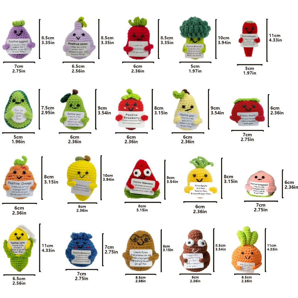 Crochet Doll Set 20pcs Handmade Emotional Support Dolls ¨C Cute Collectible Okra Plush Figures, Birthday Gift for Women Men Mom Dad Kids Teacher Friend Coworker