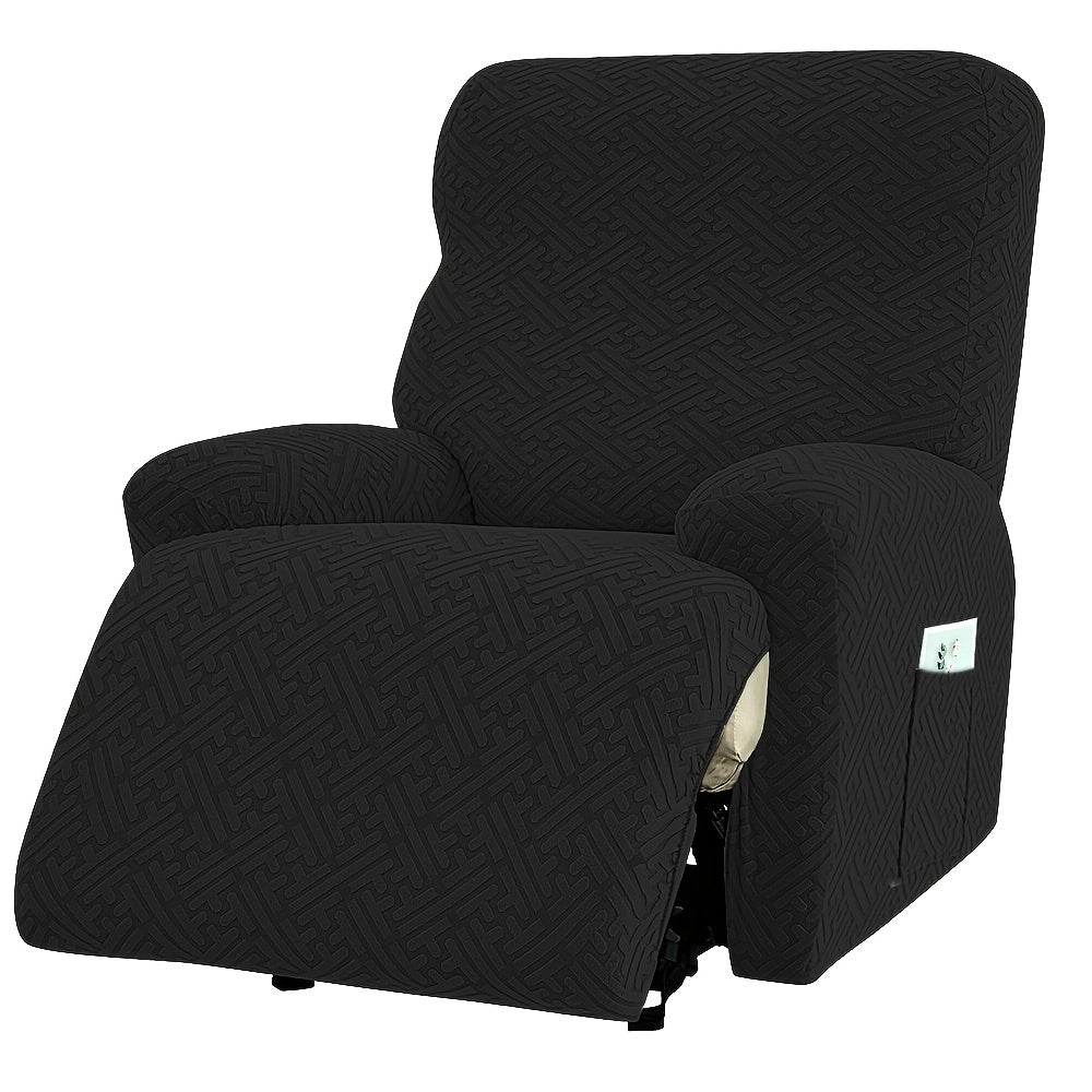 Stretch Recliner Slipcover with Pocket | All-Season 95% Polyester Spandex, All-in-One Recliner Chair Cover, Removable Washable Soft, Living Room Home Decor, 9 Colors