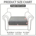 Jacquard Stretch Sofa Cover Non-Slip | Elastic Wear-Resistant Couch Slipcover, Polyester Jacquard Fabric, 1 to 4 Seat Sectional L-Shape, Armrest Backrest, Machine Washable