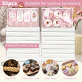 Cookie Boxes with Clear Lids 50pcs - White Bakery Boxes with Window for Macarons, Chocolates, Candy, Pastry - Paper Gift Boxes for Wedding, Christmas, Father's Day, Birthday Party Favors & Professional Baking