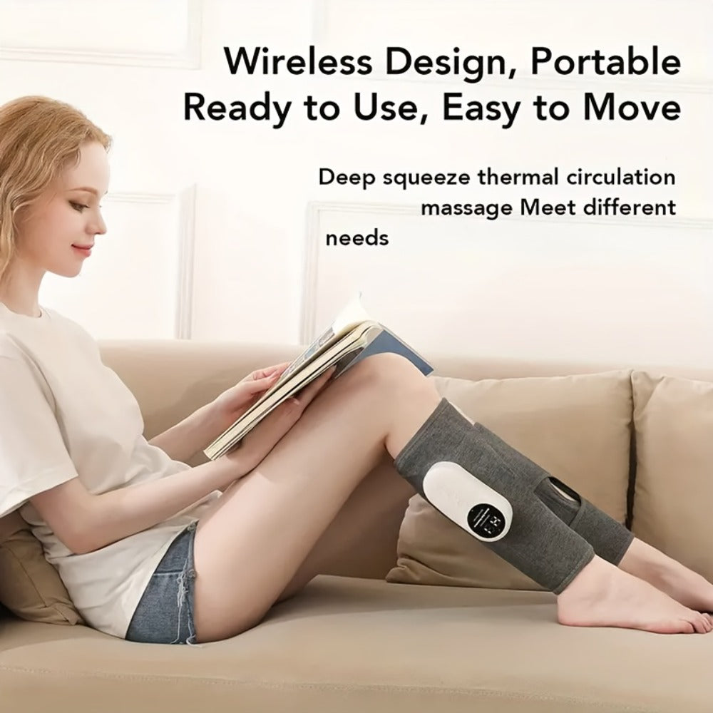 Air Compression Leg Massager ¨C Cordless Calf & Foot Massager with 3 Intensity Levels for Legs, Thighs, Knees & Feet | Circulation Booster, Holiday Gift for Women & Men