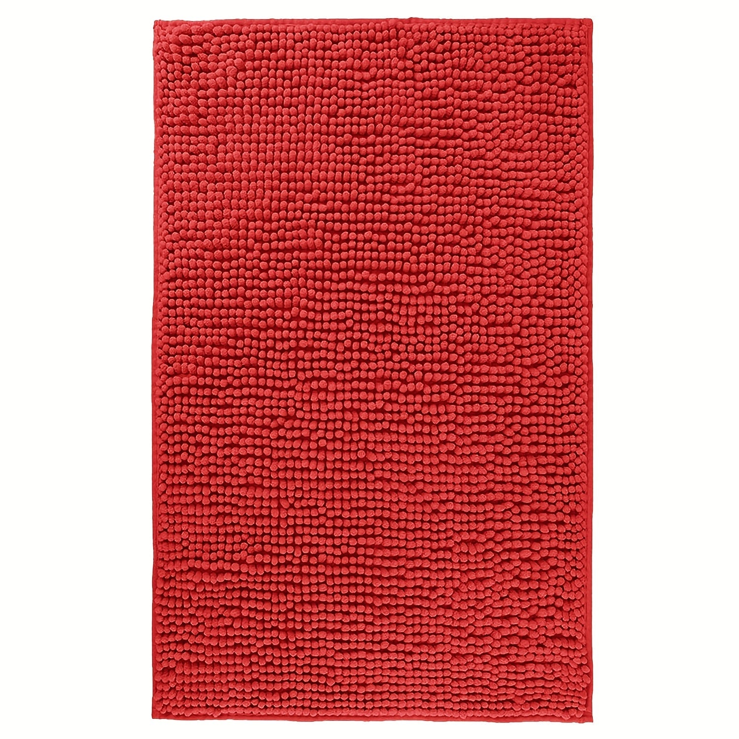 Chenille Bath Rug Extra Thick Soft Absorbent Non-Slip Bathroom Mat Machine Washable, Multiple Sizes & Colors