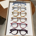 Fashion Reading Glasses 6 Pack for Women and Men Full Frame Round Circle PC Frame Multi-Color Lightweight Durable Lenses Vision Aid Readers Magnification Plus 1.0 to Plus 4.0 Mixed Color Value Set