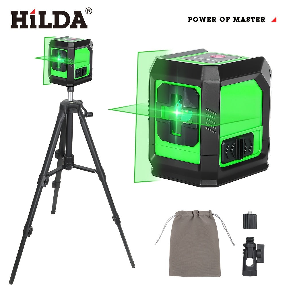Green Laser Level Self Leveling Cross Line Horizontal Vertical Green Beam Laser with 39 Inch Adjustable Tripod Rotating Head for Home Decoration Construction Tiling Alignment