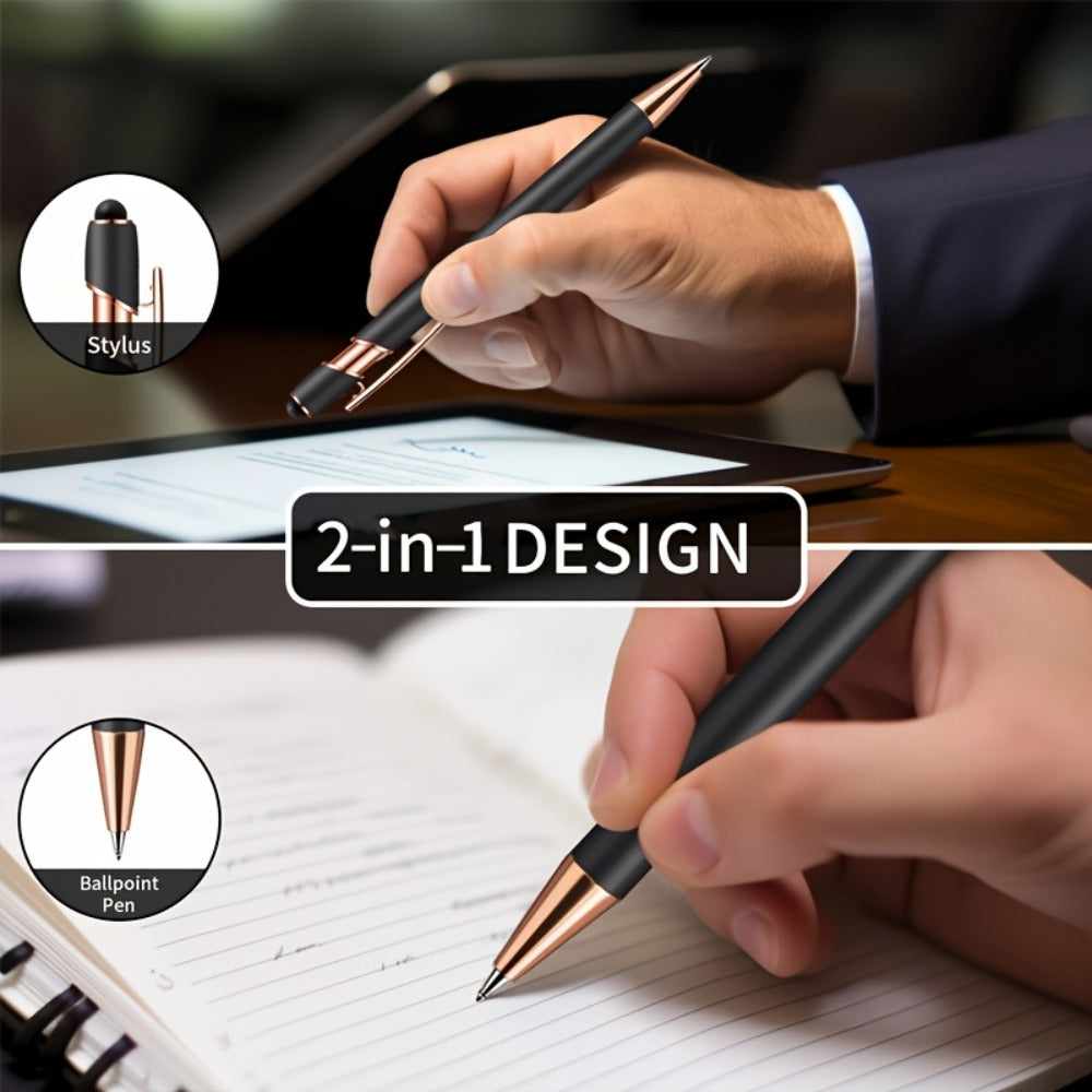 Personalized Metal Ballpoint Pens 10pcs Custom Engraved with Name or Logo - Smooth Black Ink, Elegant Business Gift Pens for Daily Office Use, Christmas, Thanksgiving, Halloween, Corporate Giveaways
