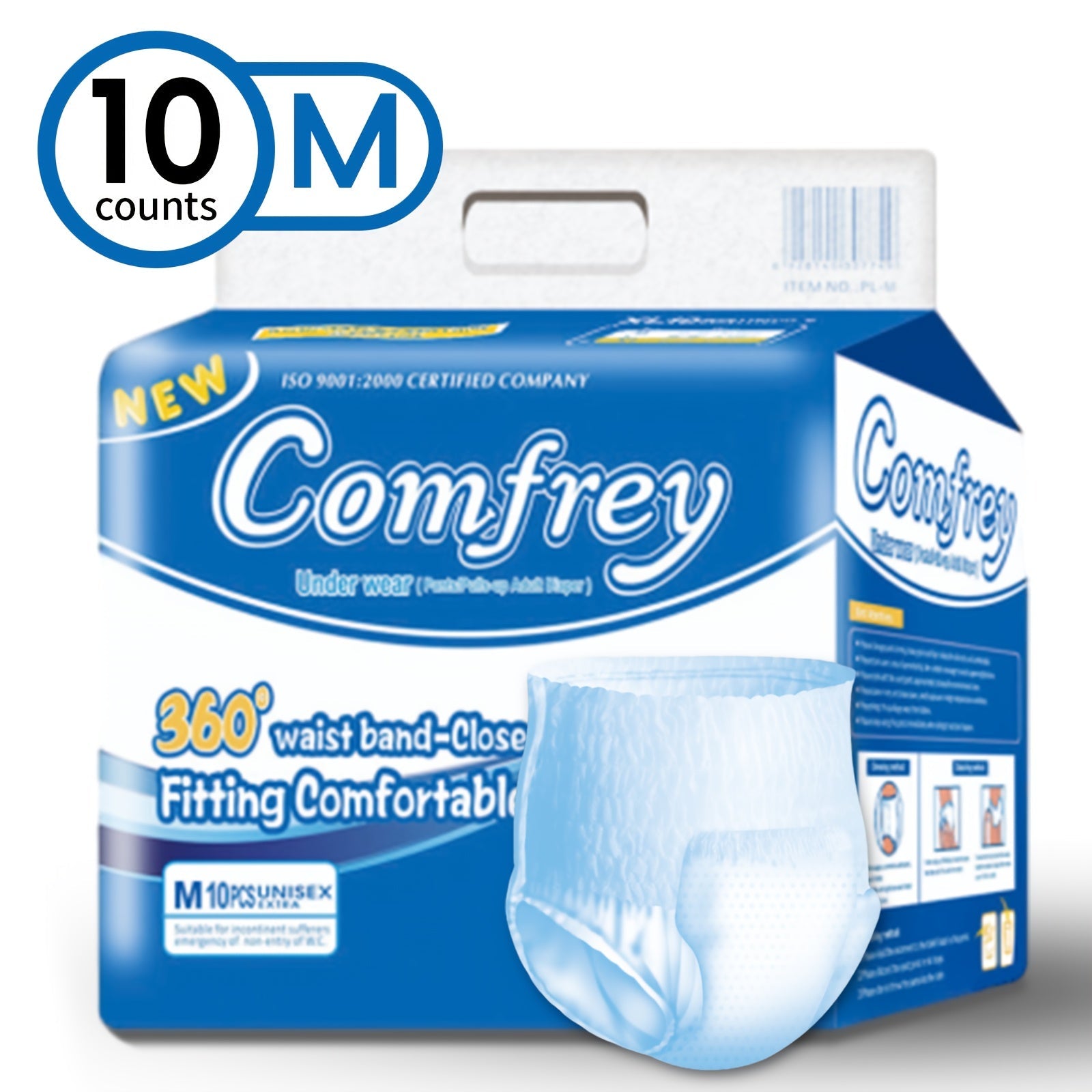 Adult Incontinence Underwear Disposable Pull Ups for Women & Men - Overnight Bladder Control Briefs, Maximum Absorbency, Slip-On Protection | M/L/XL/2XL