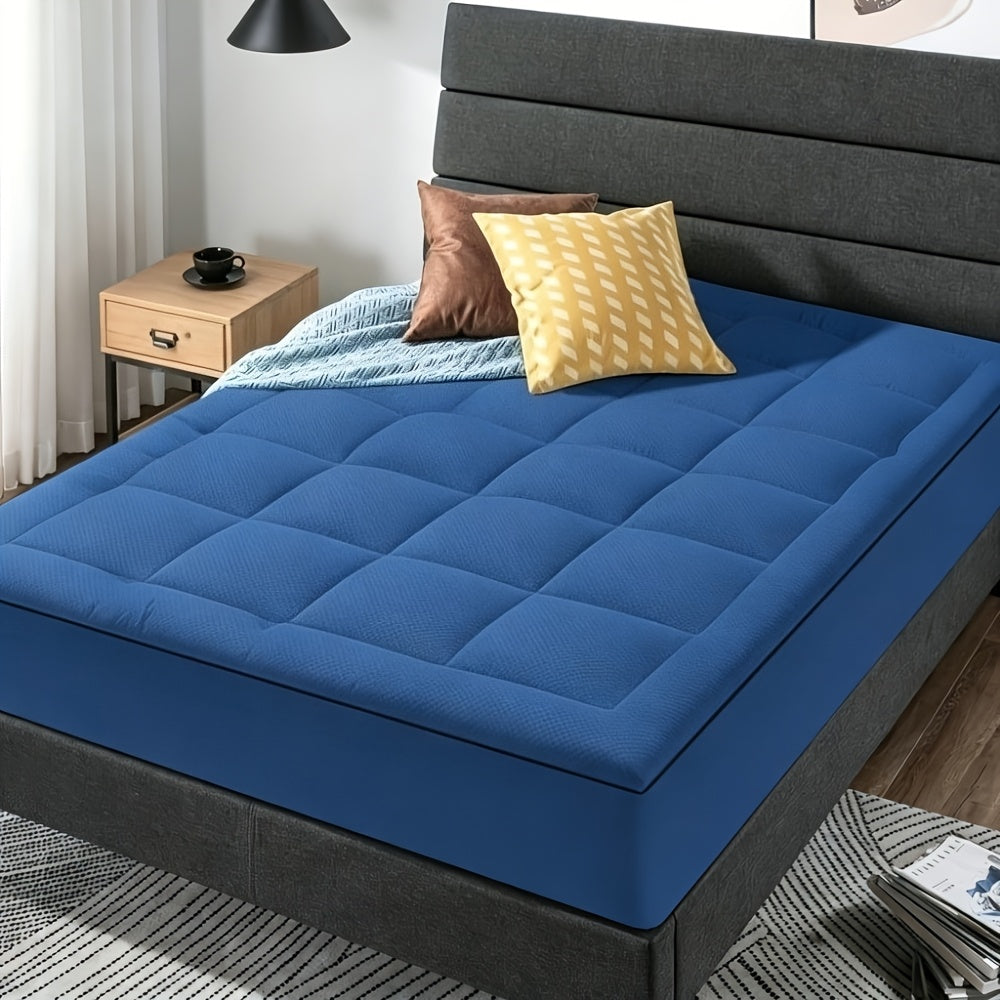 Cooling Mattress Topper Plush Pillow Top Down Alternative Overfilled 8-21 Inch Deep Pocket Machine Washable Twin Twin XL Full Queen King California King