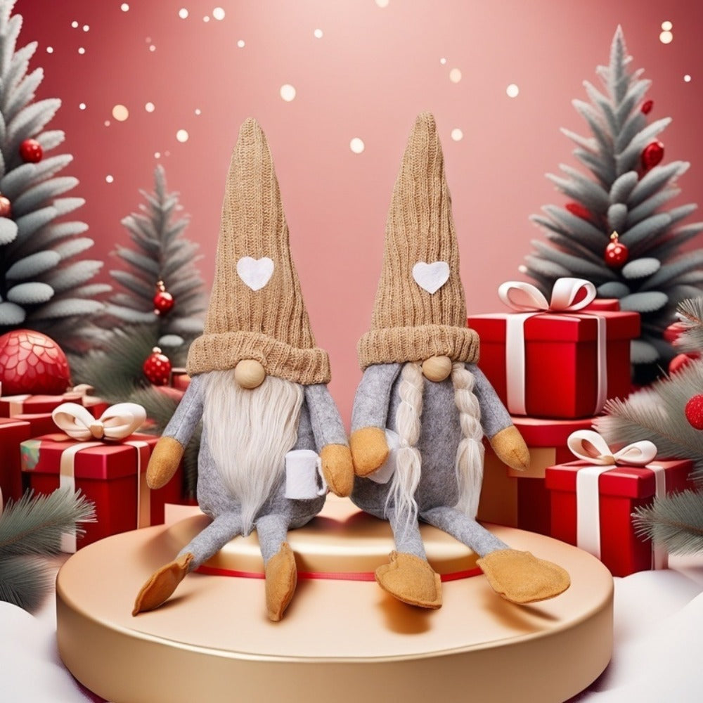 Gnome Home Decor 2pcs Set ¨C Collectible Holiday Gnomes Figurines for Living Room, Bedroom, Office, Birthday & Party Decorations, Gifts for Men & Women
