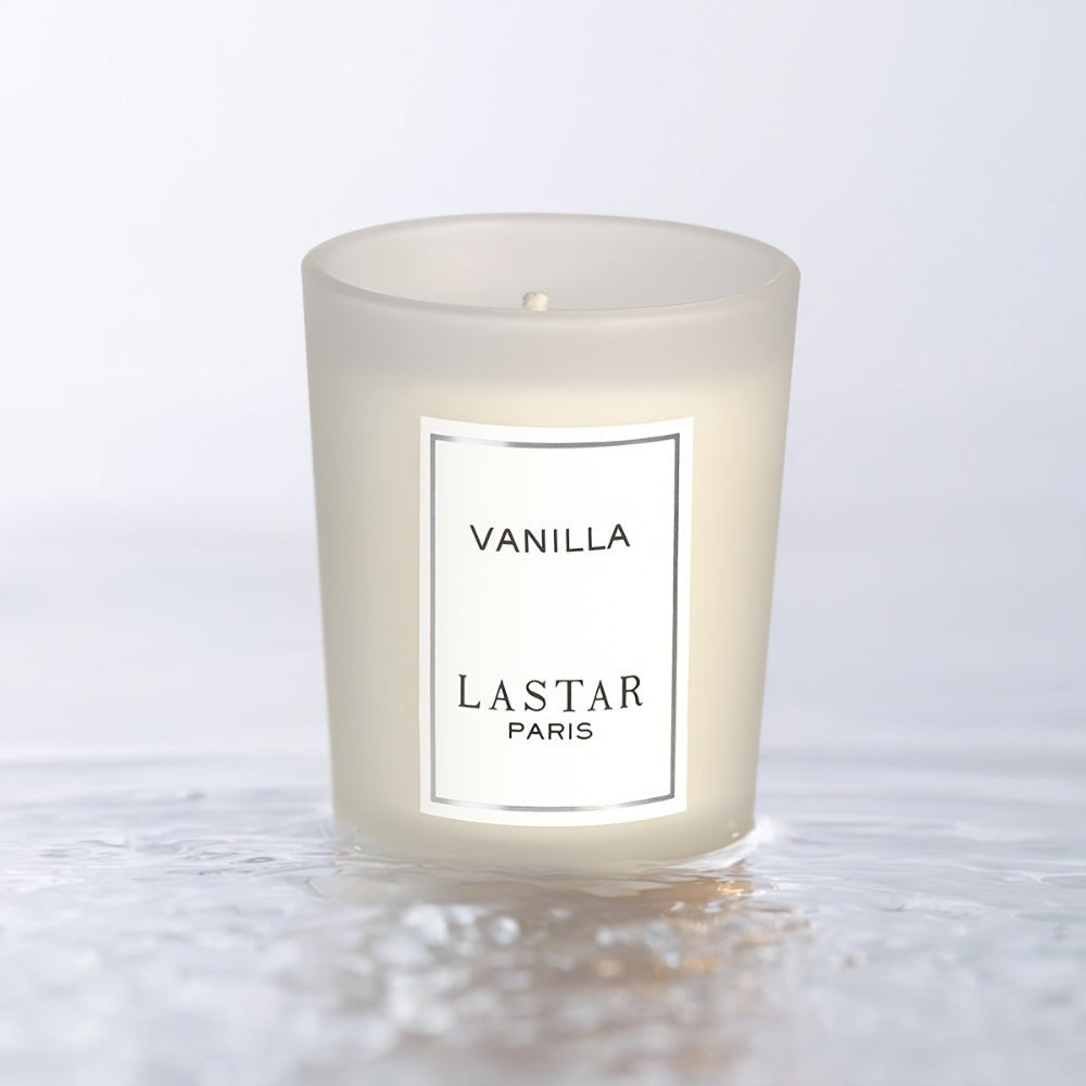 Vanilla Scented Candle in Round Glass Jar with Glitter Accents ¨C Soy Wax Aromatherapy Candle for Home, Hotel & Wedding Decor, Holiday Gift for Christmas, Valentine¡¯s Day & Mother¡¯s Day