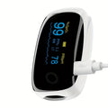 Finger Pulse Oximeter Fingertip Blood Oxygen Saturation SpO2 Monitor with Lanyard FDA Cleared for Sport Aviation Home Use White Green Black Pink Blue