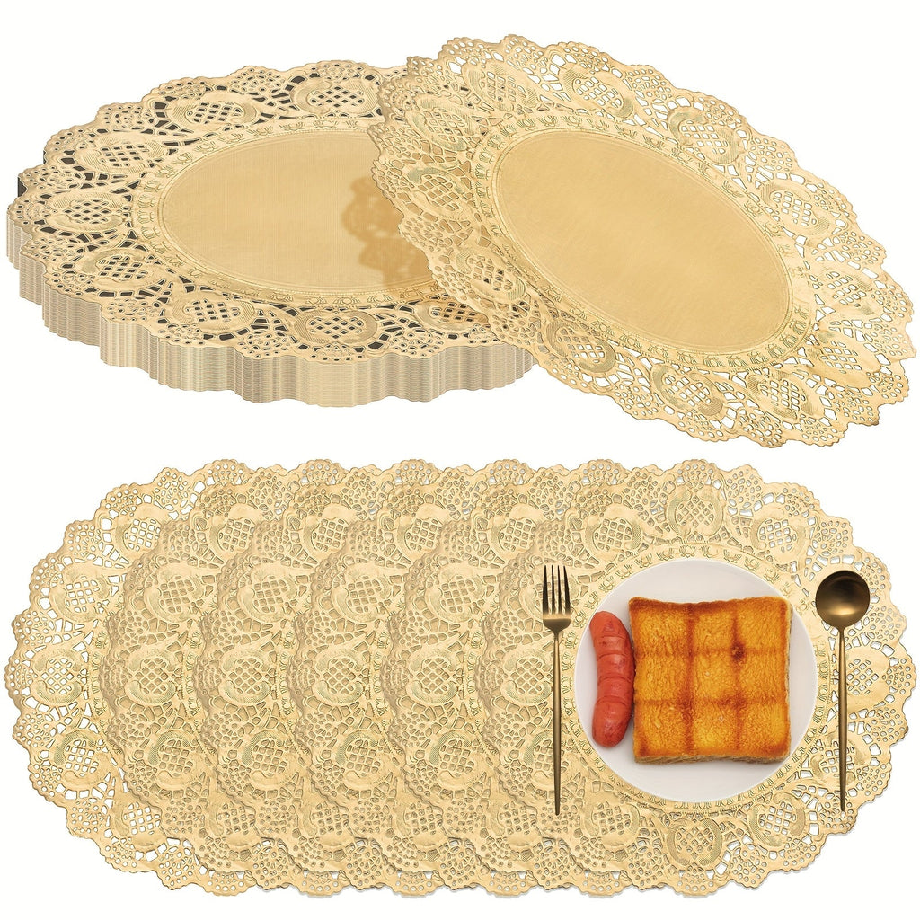 200pcs Paper Doilies Lace Round Placemats Disposable Wedding Table Decor 12 Inch