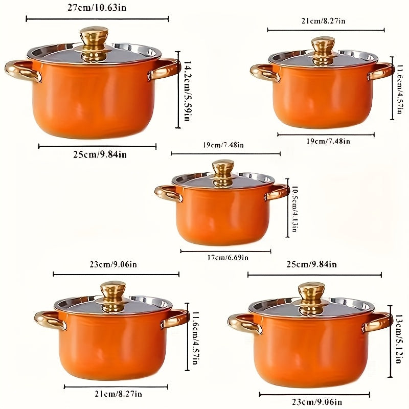 Non-Stick Cookware Set Pots and Pans 10 & 12 Piece ¨C Heat-Resistant Frying Pan, Saucepan & Stewpot | Honeycomb Coating Stainless Steel Kitchen Cooking Set for All Stoves | Stylish Durable Multifunctional