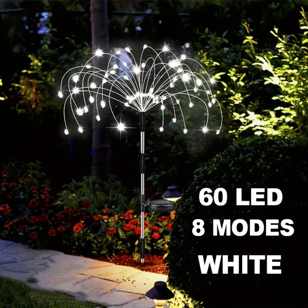Solar Fireworks Lights Outdoor ¨C 60 to 420 LED Solar Garden Fairy Lights with 8 Modes, Waterproof Copper Wire Sparkler Lights for Garden, Patio, Yard, Pathway & Holiday Decoration