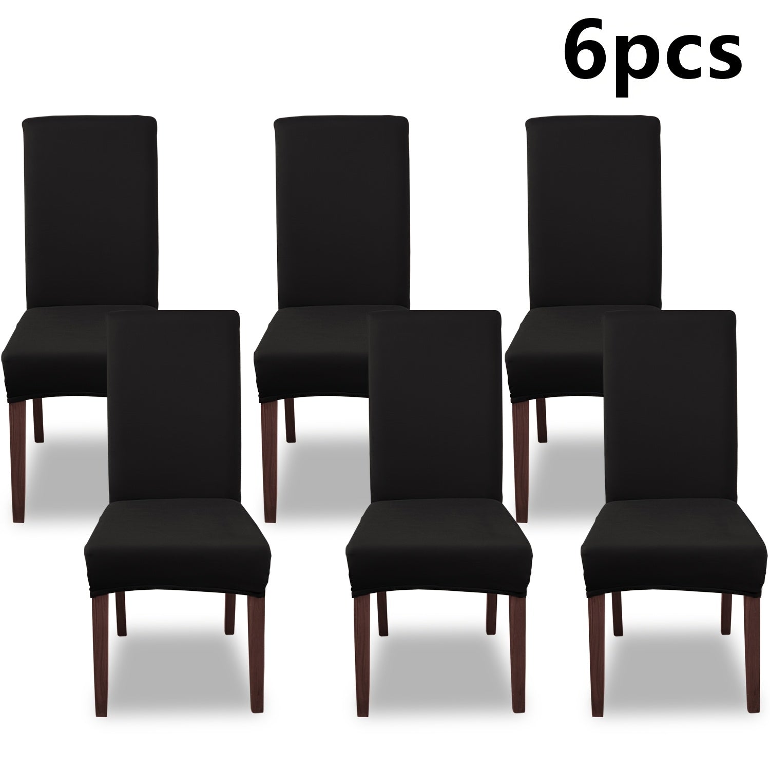 Silky Fiber Elastic Dining Chair Covers Set | Stretch Milk Fiber Slipcover, All-in-One Furniture Protector for Kitchen Wedding Office Hotel Living Room, 4pcs or 6pcs, 8 Colors