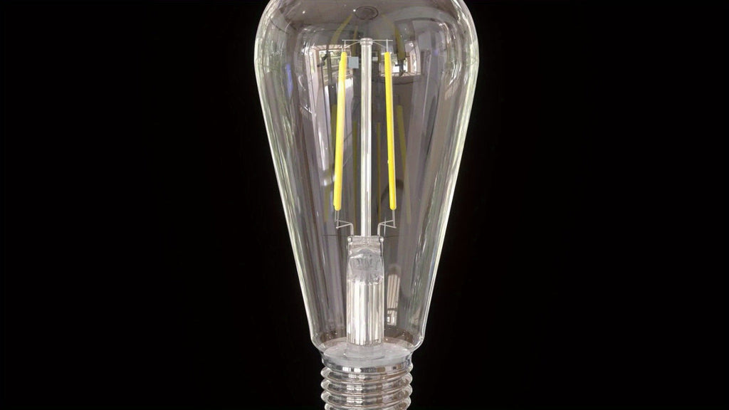 LED Edison Bulbs ST64 6 Pack 6W 60W Equivalent - E26 Vintage Filament Globe Bulb 700LM Flicker-Free Non-Dimmable, 2700K Warm White or 5000K Daylight White, 15000Hrs Lifespan for Chandelier Ceiling Fan Pendant Light Table Lamp Home Decor