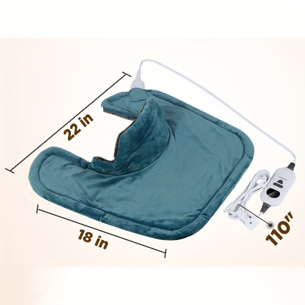Graphene Heating Pad for Neck Shoulders & Back ¨C 130W Weighted Electric Pad, Soft Flannel, Multiple Heat Settings, Timer & Auto Shut-Off, Machine Washable, 22¡±x18¡±
