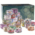 Scented Candles Gift Set 24 Pack Aromatherapy Soy Wax Candles with Lids Portable Travel Tin Can Candles for Home Spa Yoga Birthday Valentine's Day Mother's Day
