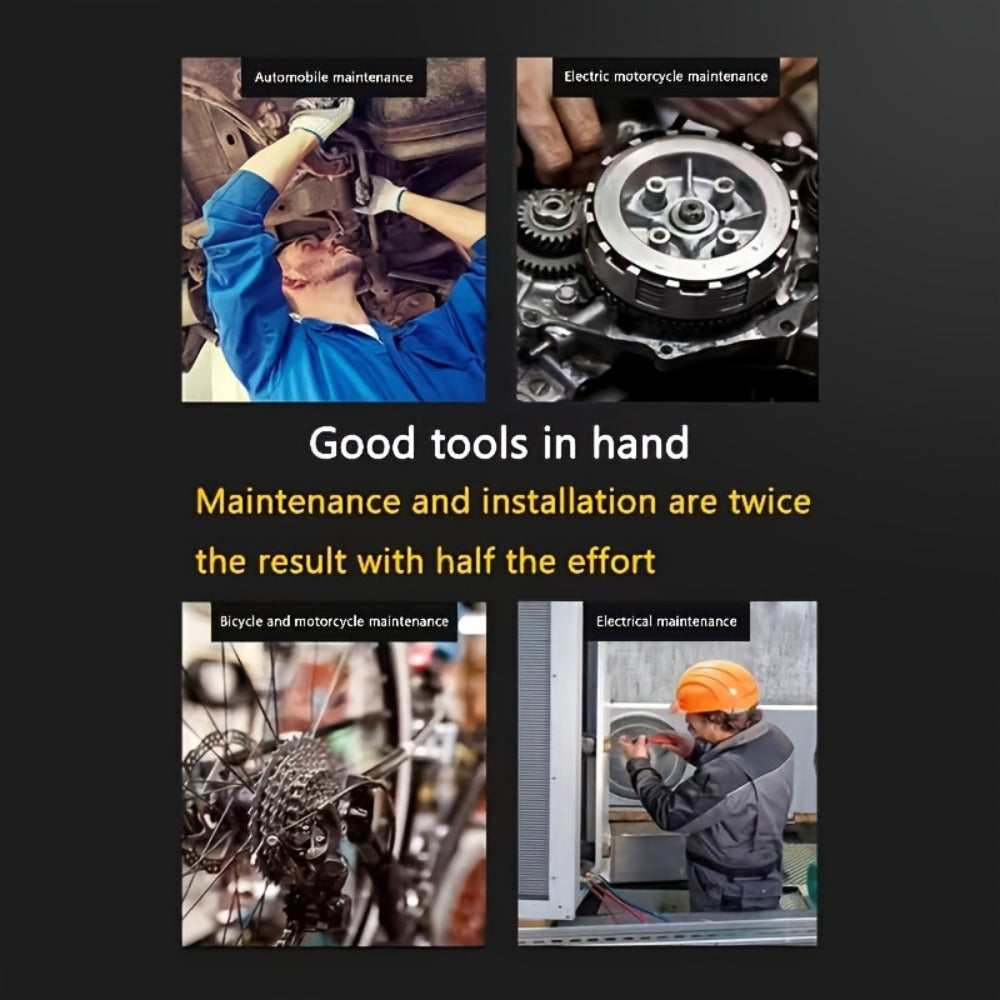 Premium Stainless Steel Repair Tool Kit 55/82/94/121PCS ¨C Complete Automotive & Home Repair Set | Multi-Function Hand Tools | No Charging Required | Easy to Use | Perfect Gift for Men