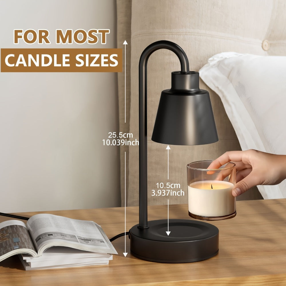 Wax Melt Warmer Lamp 2 Pack Upgraded Height Adjustable with Timer Dimmable Light Polished Metal Finish Electric Candle Jar Warmer for Bedroom Home Decor Cozy Aesthetic Gift for Women Christmas Valentine