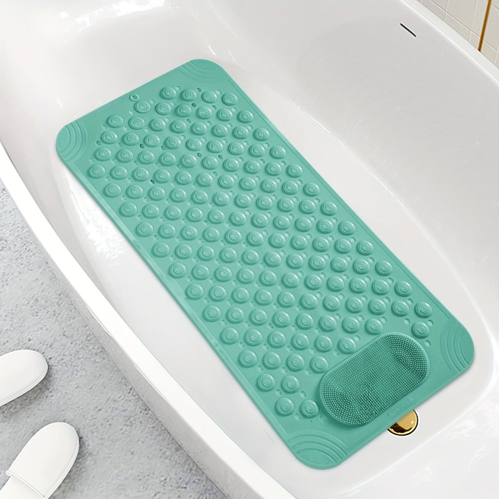 Non-Slip Bath Mat with Massage Texture Extra Large Shower Tub Mat Anti-Slip Bathtub Mat