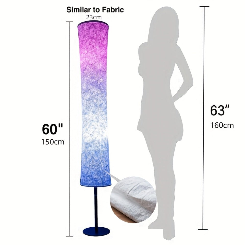 RGB Color Changing Floor Lamp 60 Inch ¨C Fabric Shade Standing Lamp with 16 Million Colors, App & Remote Control, Music Sync, Adjustable Brightness for Living Room Bedroom Party Decor (1pc / 2pcs)