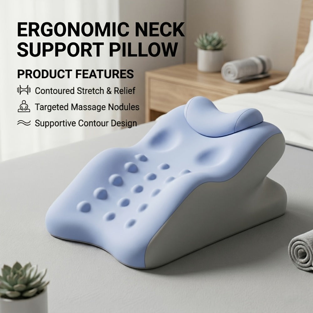 Memory Foam Cervical Support Pillow ¨C Ergonomic Side & Back Sleeper Pillow with Breathable Cover | Multi-Functional Neck & Lumbar Support Bed Pillow, Perfect Gift