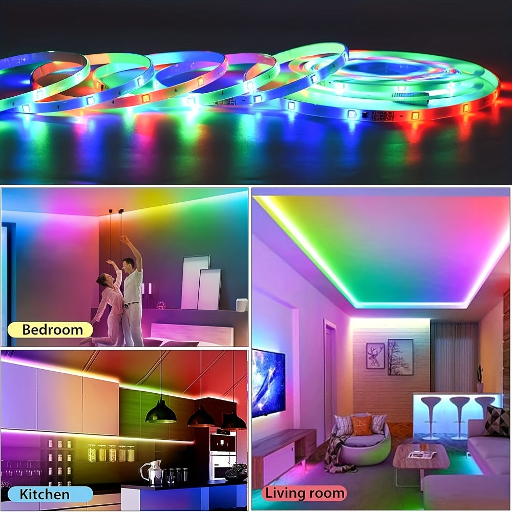 RGBIC TV Backlight Strip Lights for 10-85 Inch TV & Monitor, USB Powered Smart LED Bias Lighting with App Control, IR Remote, Music Sync, Color Changing, Bedroom Living Room Kitchen Christmas Decoration
