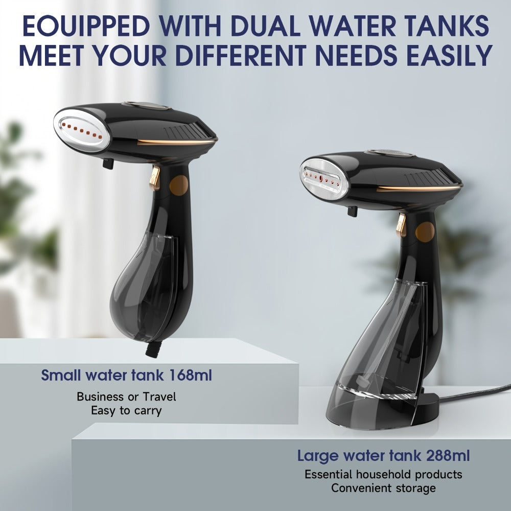 Handheld Garment Steamer 1500W Portable Fabric Steamer Quick Heat Continuous Steam for Removing Wrinkles Creases from Clothes Curtains Upholstery Travel Home Use