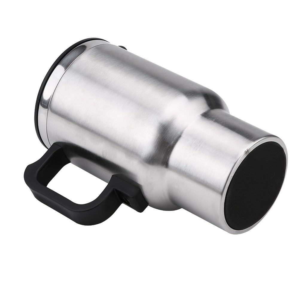 12V Car Electric Heating Travel Mug 450ml, Stainless Steel Car Electric Kettle with Cigarette Lighter Plug, 65¡ãC Keep Warm Coffee Mug Heater for Road Trip Camping