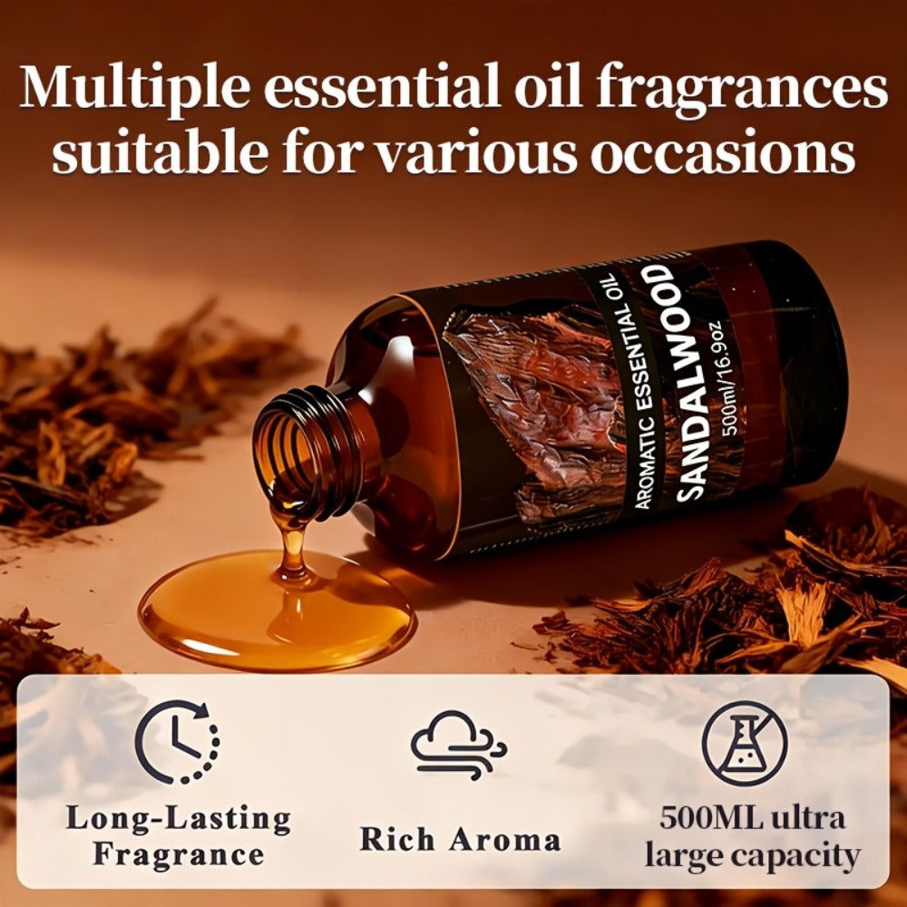 Premium Aromatic Oil Rose White Peach Ocean Sandalwood Woody Cologne Long-Lasting Fragrance for Diffuser Air Purifier Bedroom Living Room Car Odor Eliminator