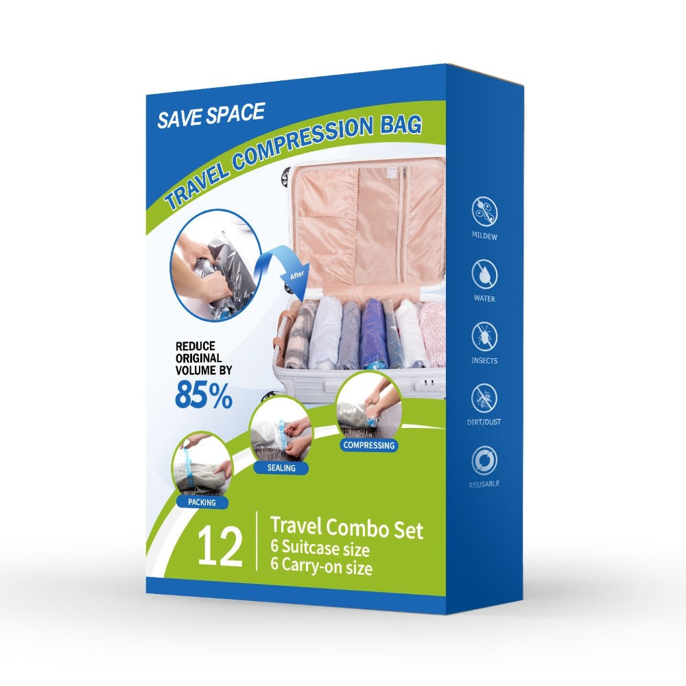 Vacuum Storage Bags Space Saver Bags for Clothes Comforters Bedding Travel Luggage ¨C Extra Thick Jumbo Seal Bags 4pcs 8pcs 10pcs 12pcs 20pcs 30pcs