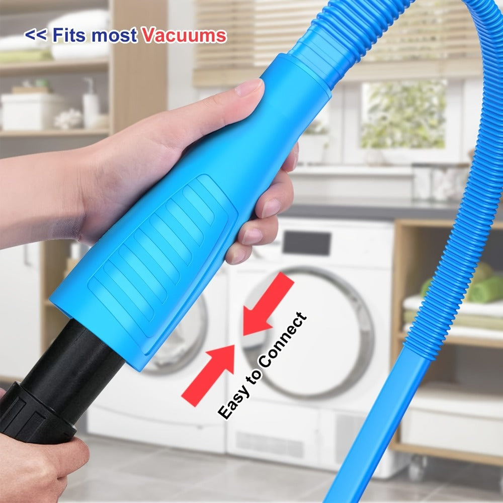 Dryer Vent Cleaner Kit 2pcs Flexible Lint Brush Vacuum Hose Attachment Power Lint Remover for Dryer Vent Refrigerator Coil Cleaning Home Appliance Maintenance