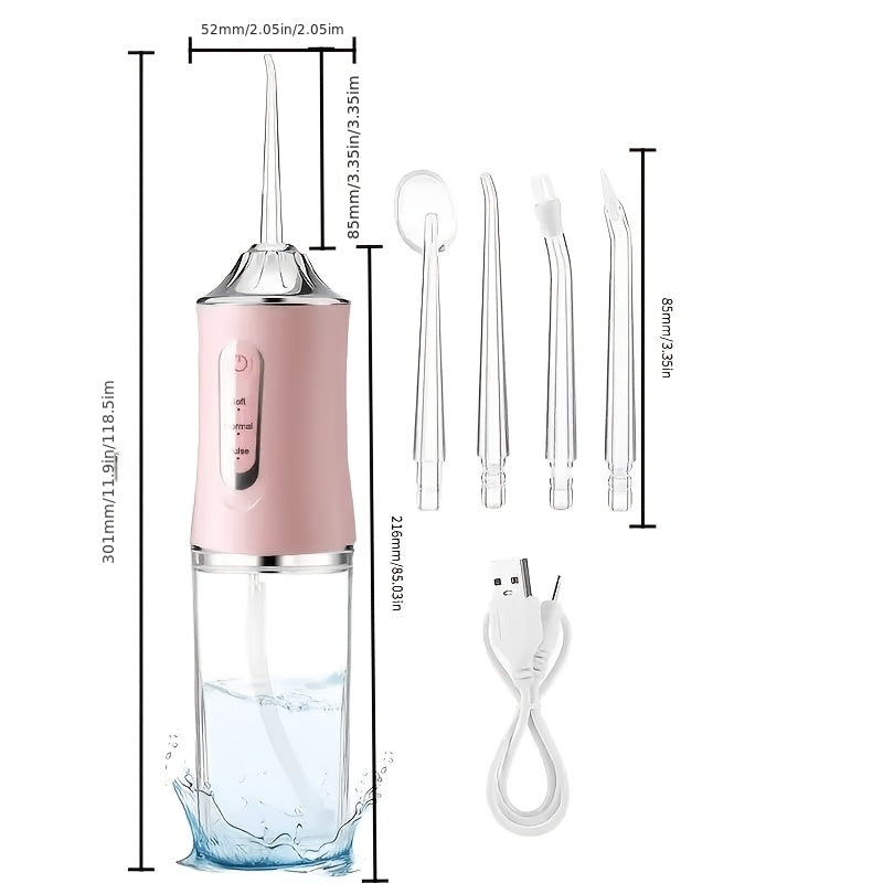 Oral Irrigator with 360¡ã Rotatable Nozzle & Smart Chip Pressure Control ¨C Electric Water Flosser for Deep Tooth & Gum Cleaning, 4 Colors, Portable Dental Mouth Rinser for Home & Travel