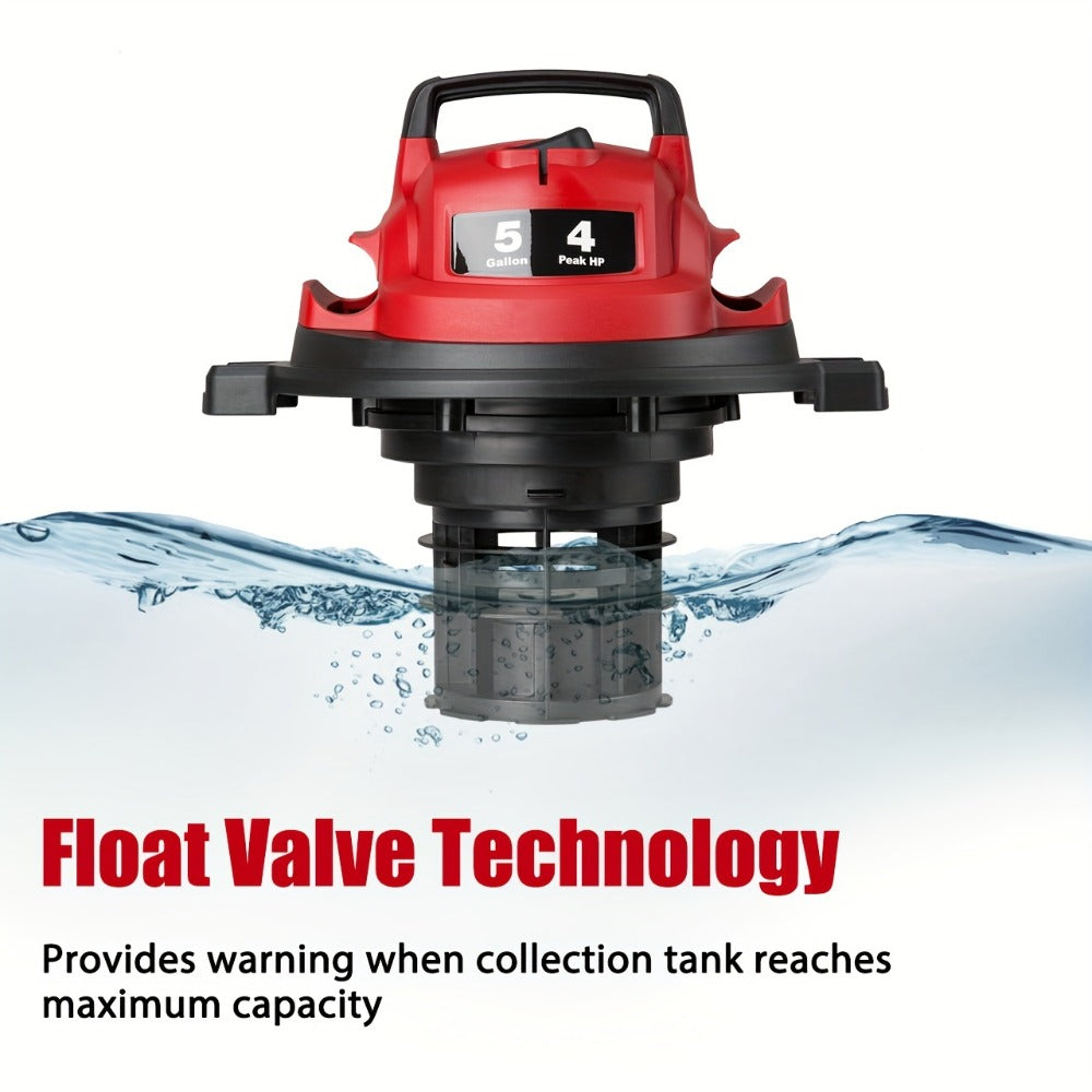 Wet Dry Vacuum Cleaner Shop Vac Stainless Steel 5 or 8 Gallon with Blower Function Powerful Suction for Garage Car Home Workshop and Pet Hair