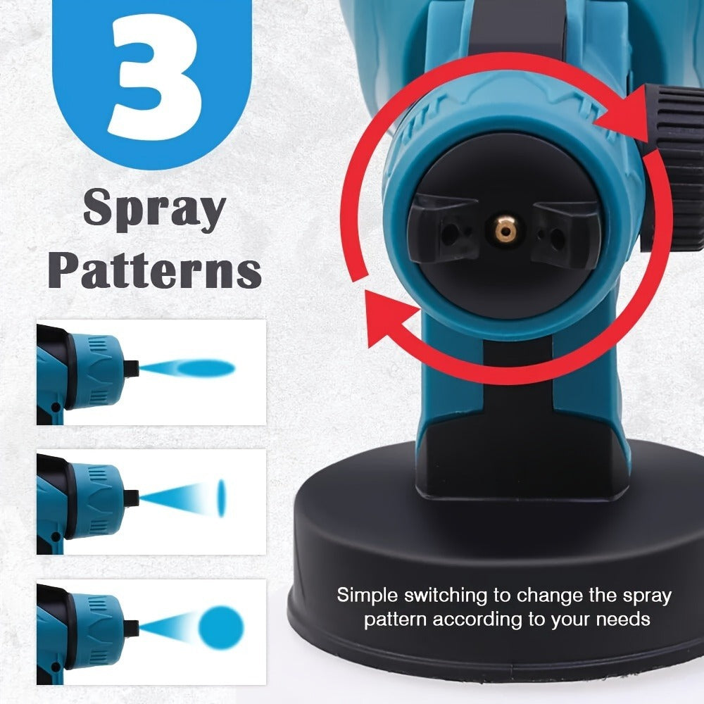 HVLP Paint Sprayer Electric Spray Gun with 3 Spray Patterns & 27oz Container ¨C Cordless Airless Sprayer for House Painting, Furniture, Cabinets, Fence, Walls, Doors, Car DIY Projects