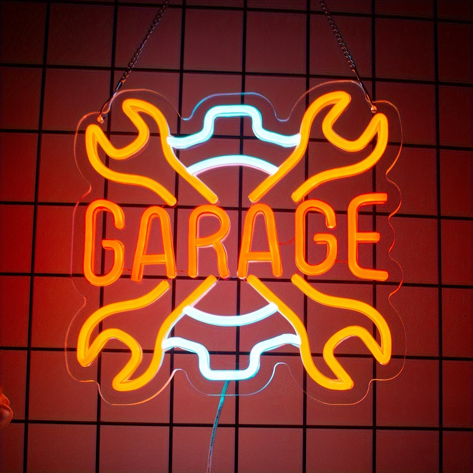 Check Engine Neon Sign ¨C LED Dimmable USB Powered Neon Light for Garage Wall Decor, Car Repair Shop, Workshop, Man Cave, Game Room, Bedroom & Car Party Decorations (Yellow / Multi-Color Options)