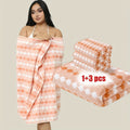 Extra Large Bath Towel Set 4 Piece for Women - 300GSM Ultra Soft Quick Dry Absorbent Solid Color Hand Towels | Orange Green Blue Purple Pink | Spa Yoga Fitness Gym Bathroom Gift