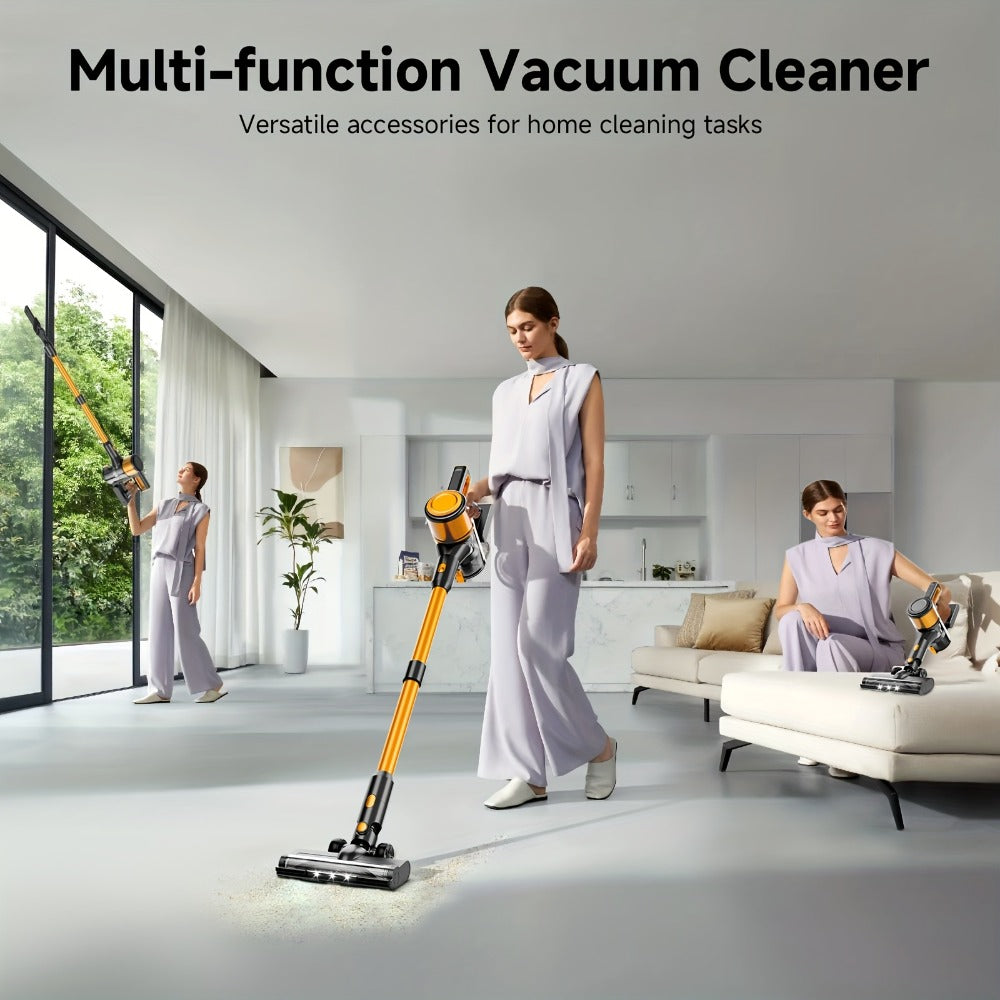 Cordless Stick Vacuum Cleaner 60Kpa 55-Min Runtime - Anti-Tangle Lightweight Handheld Vacuum for Hardwood Floor Carpet Pet Hair Corded Cordless 2200mAh Battery
